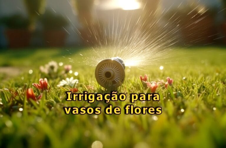 irrigação para vasos de flores