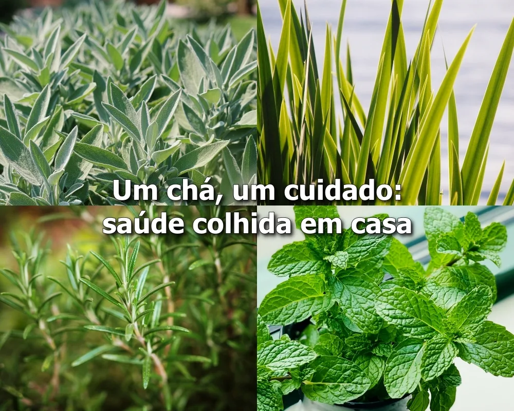 Chá de ervas da horta