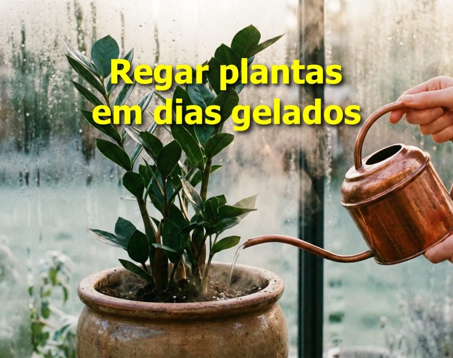 Regar plantas em dias gelados