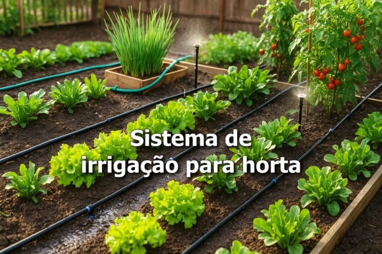 sistema de irrigação para hortas