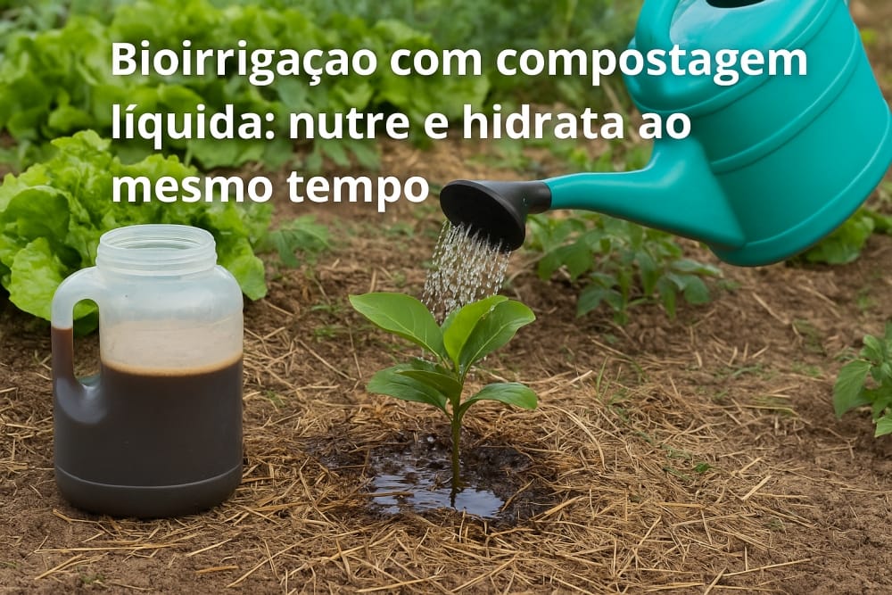 bioirrigação com composto líquido