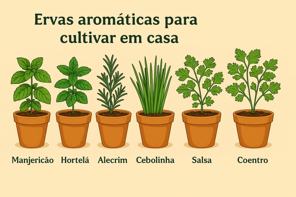 Ervas aromáticas para cultivar em casa