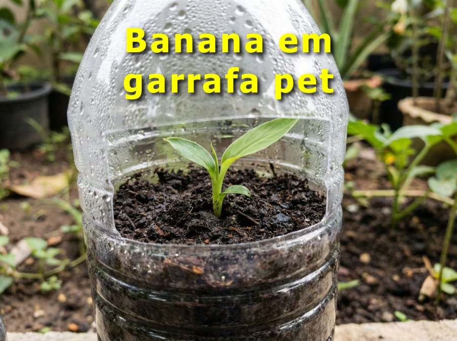 banana em garrafa pet