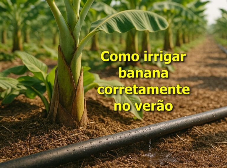 irrigação correta da bananeira no verão
