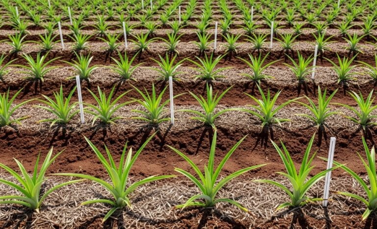 quantas mudas de abacaxi por metro quadrado