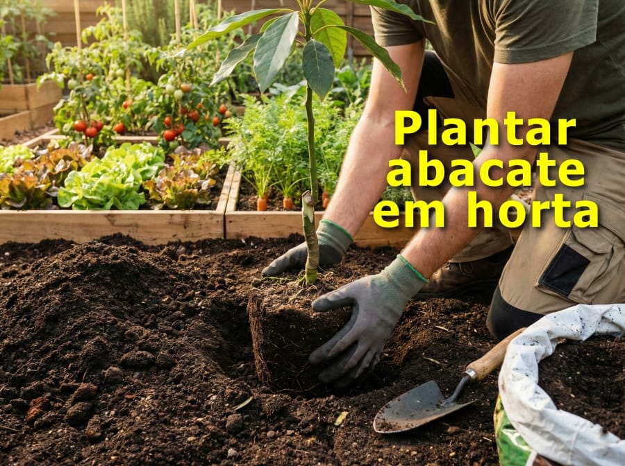 plantar abacate em horta