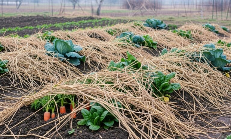 Cobertura morta contra geada