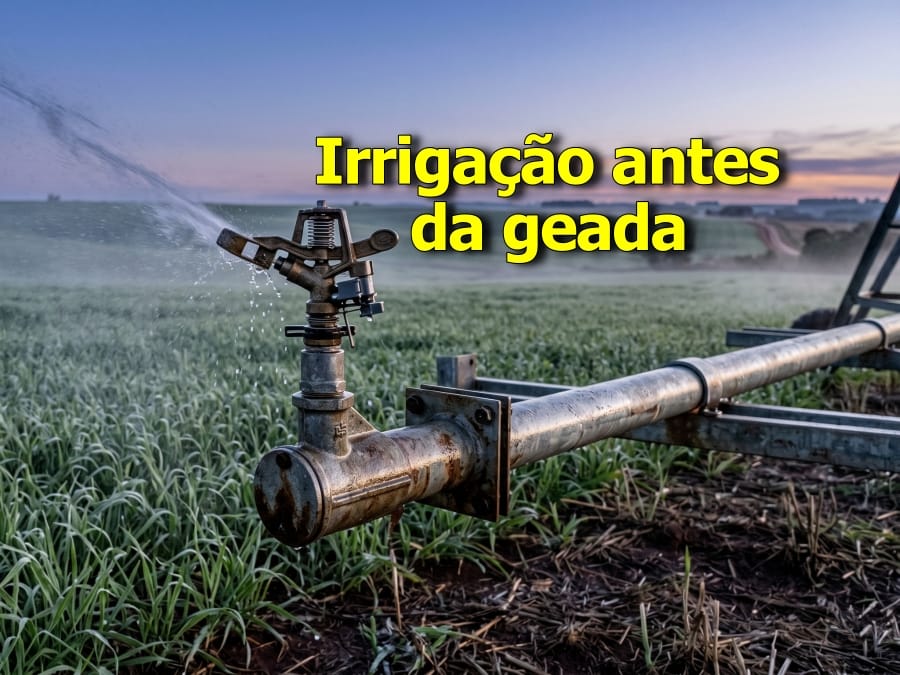 Irrigação antes da geada