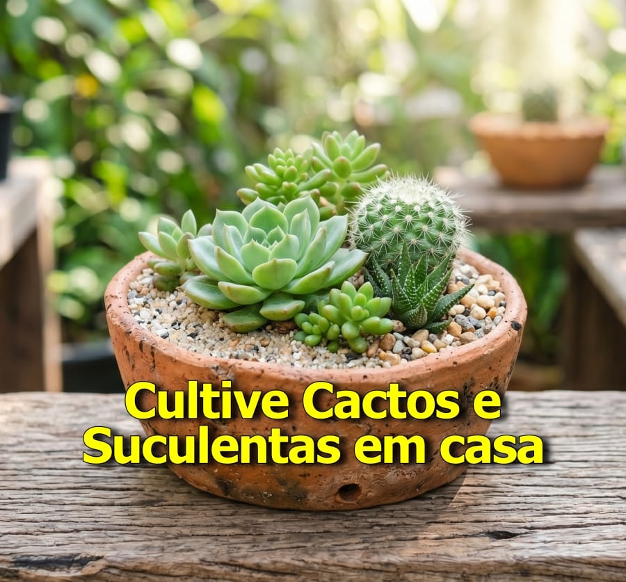 Cuidar de Cactos e Suculentas em casa