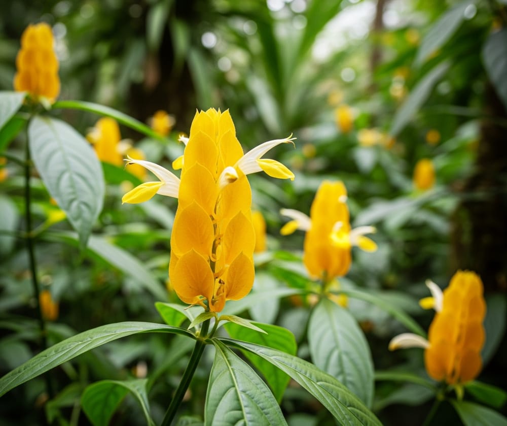 Flor camarão amarelo