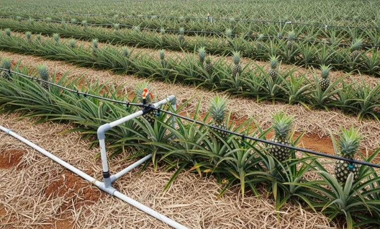 como irrigar abacaxi no período seco