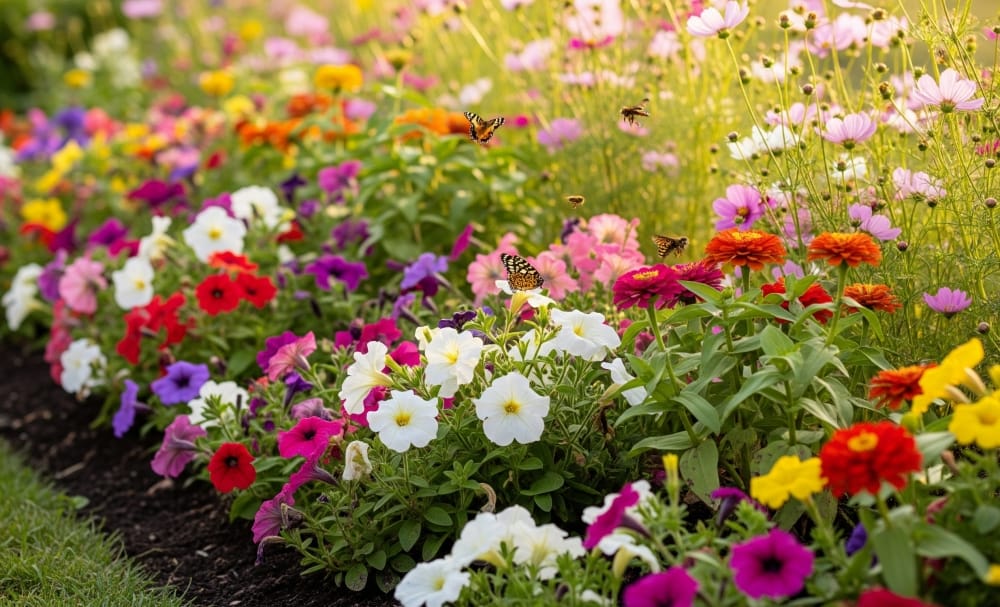 cultivo de flores sazonais