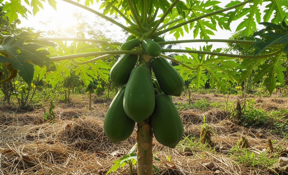 mamão não amadurece na planta