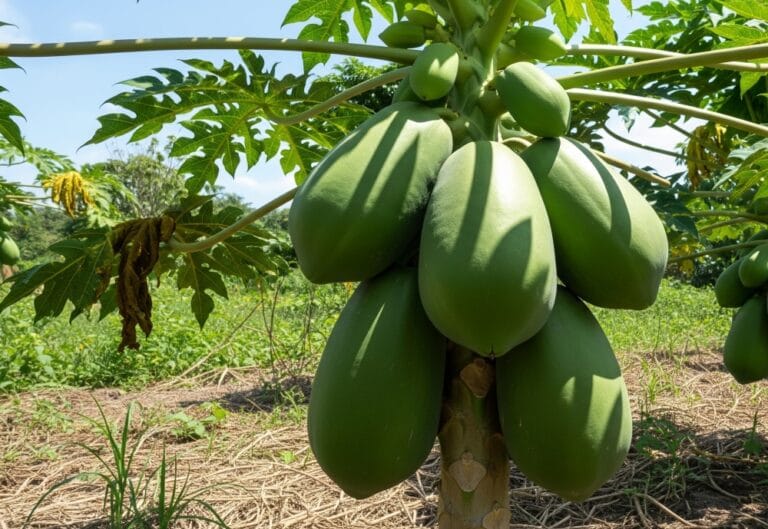 mamão não amadurece na planta