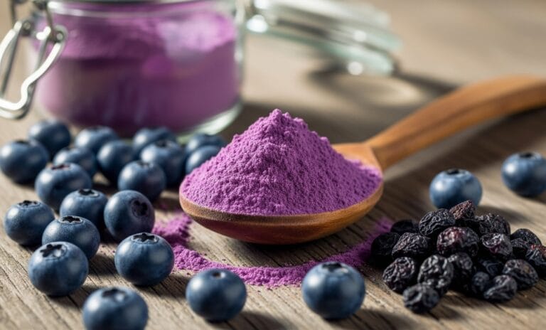 como fazer mirtilo em pó