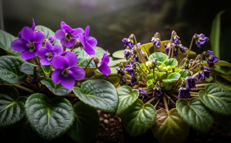 como salvar violetas murchas