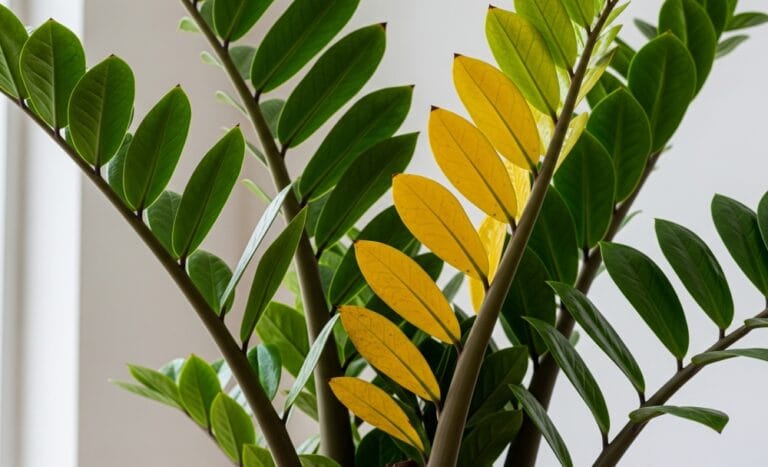zamioculca amarelando