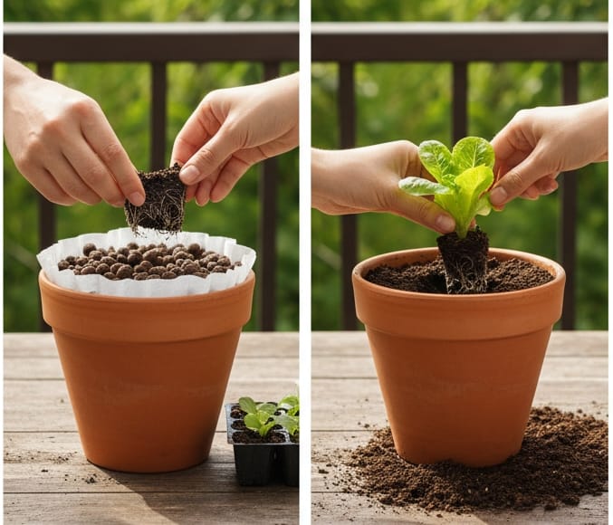 Como plantar alface em vaso