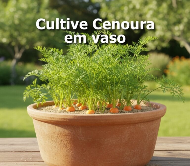 Cenoura em vaso