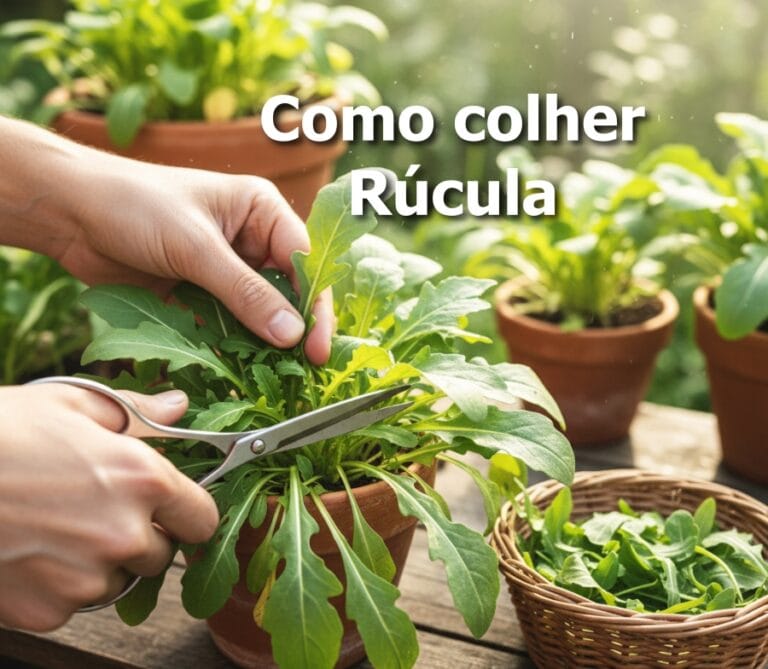 Como colher rúcula