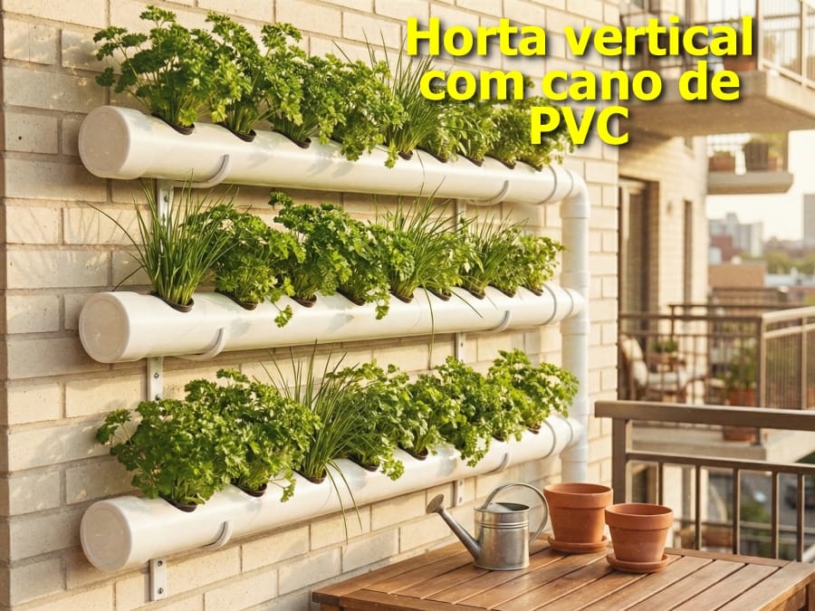 Horta com PVC