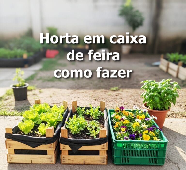 horta em caixa de feira como fazer