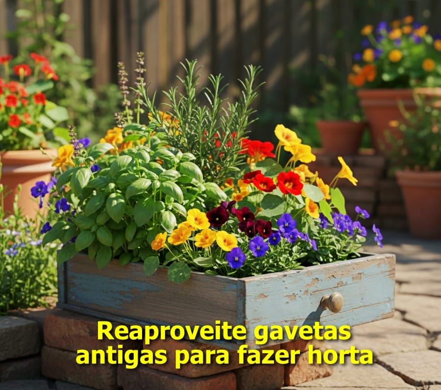 horta em gaveta