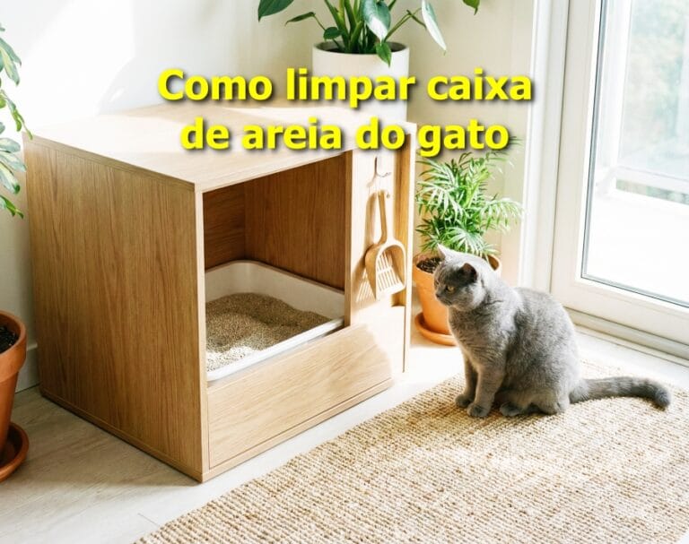 como limpar caixa de areia do gato