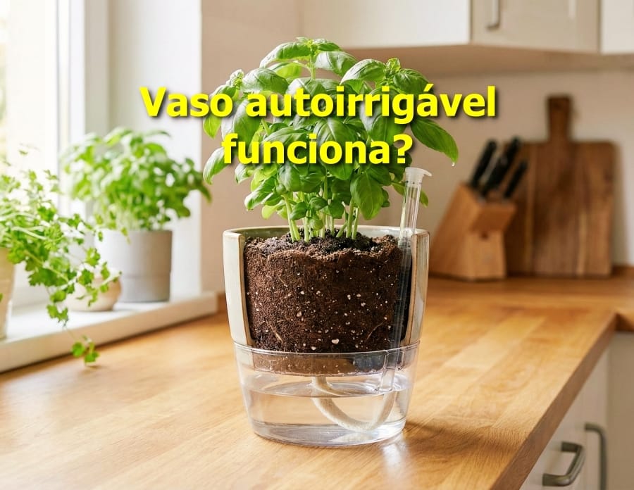 Vaso autoirrigável funciona