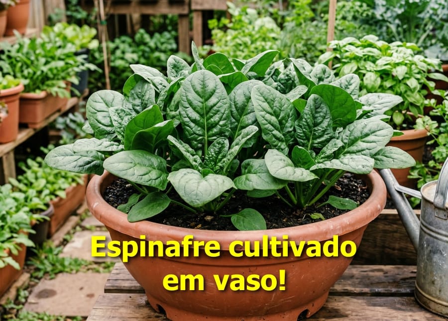 como plantar espinafre em vaso