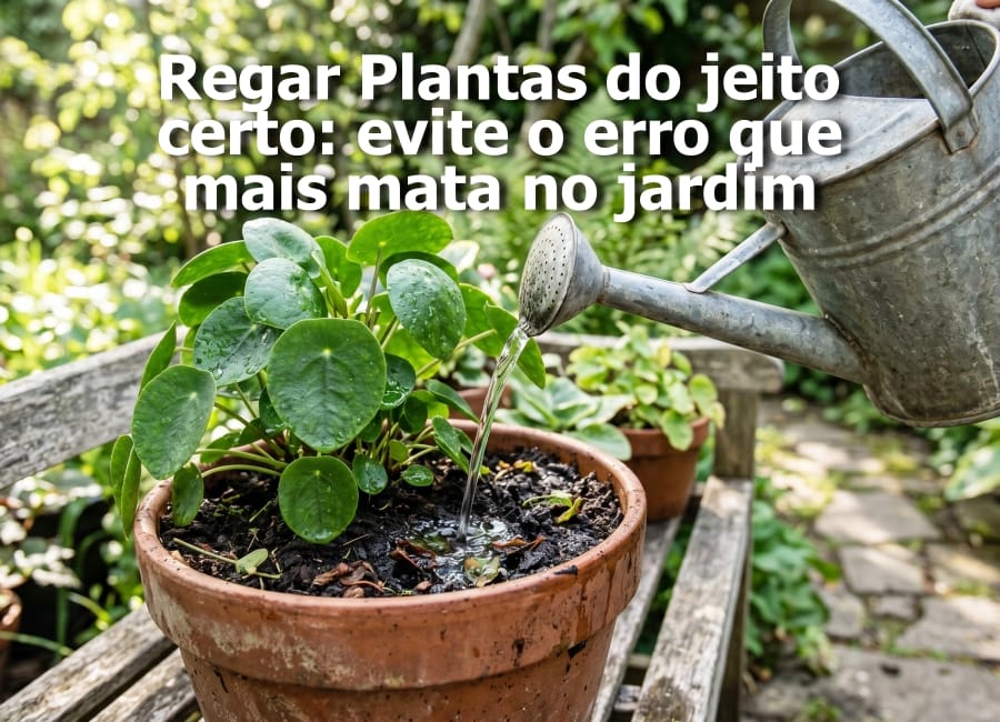 Como regar plantas do jeito certo: Evite o erro que mais mata no jardim
