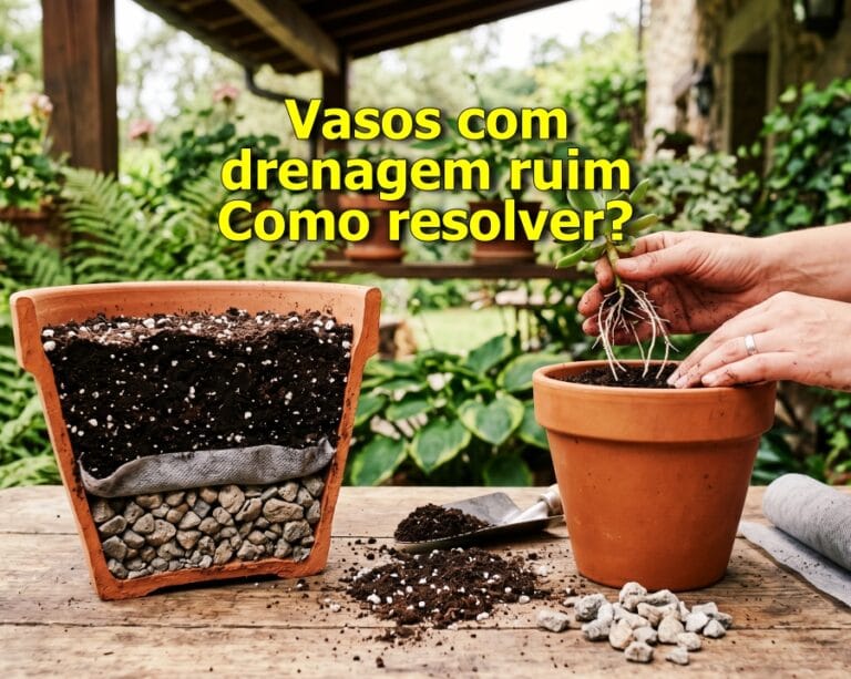 drenagem ruim no vaso